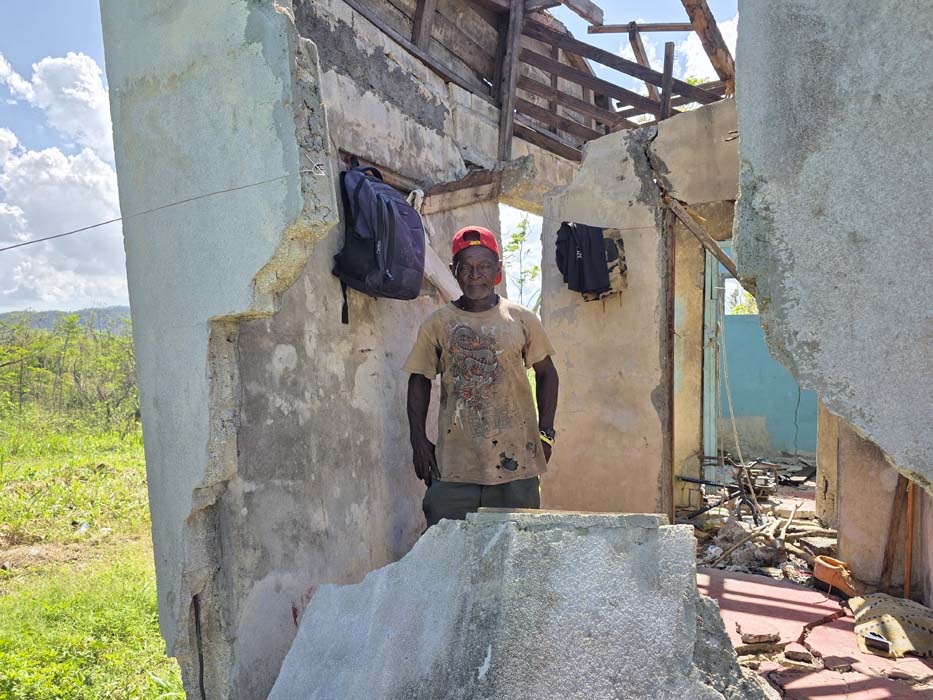 Hurricane Melissa damage - Chopper's home