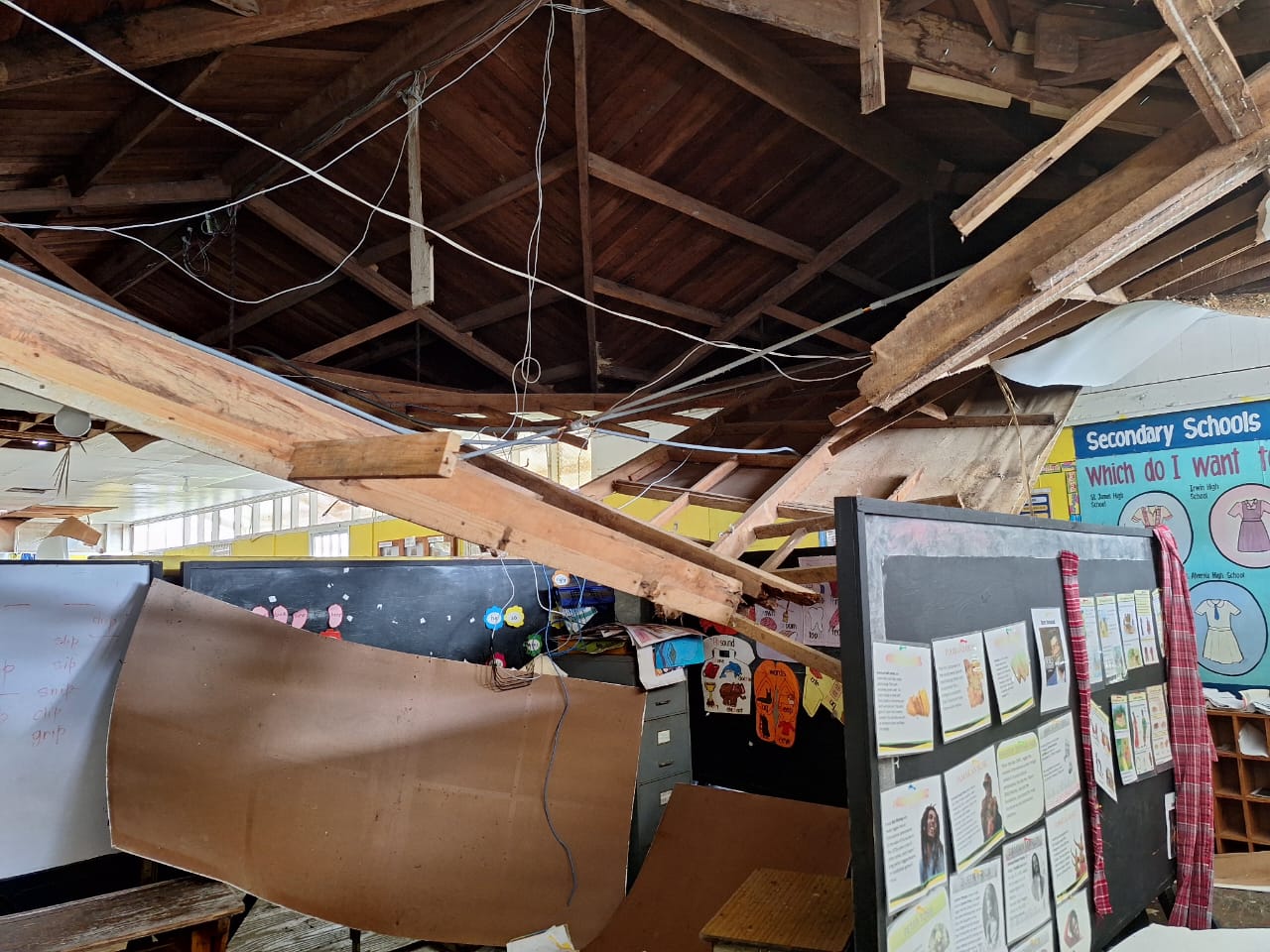 Vaughansfield Primary School - Hurricane Melissa damage