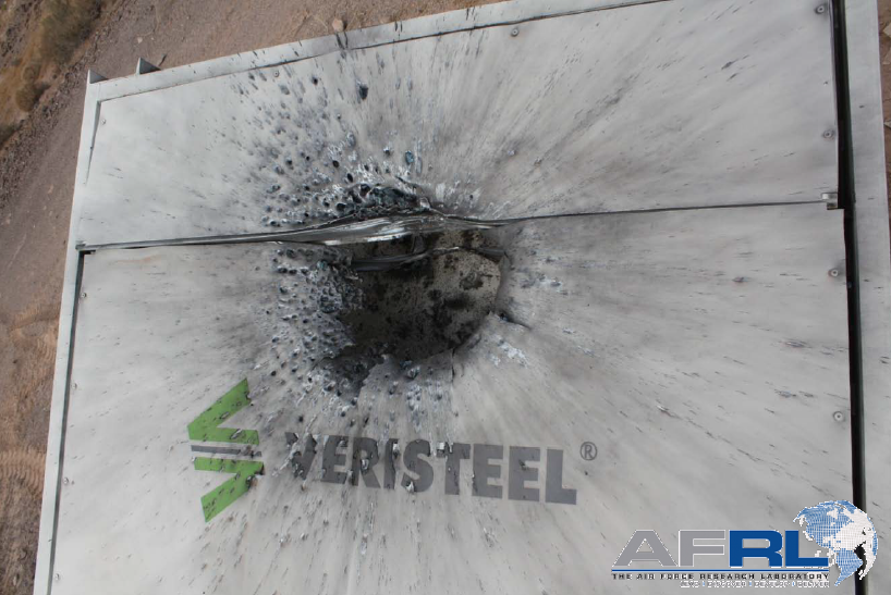 Overhead Protection System AFRL blast test result Yuma Air Force Base